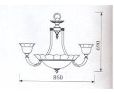 ECCEZIONALE LAMPADARIO IN ALABASTRO E OTTONE 20-2281 LEDS C4
