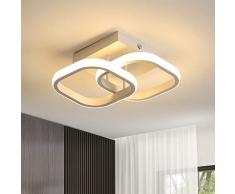 Lampada da Soffitto Moderna, Design Quadrata 22W Plafoniera LED Soffitto Luce Calda 3000K Plafoniera Lampadario Quadrato per Camera da Letto, Cucina, Balcone, Corridoio, Soggiorno