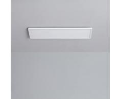 LEDKIA LIGHTING Plafoniera LED soffitto per Soggiorno, Cucina, Bagno 24W Rettangolare Regolabile 580x200 mm Doppia Luce SwitchDimm Bianco Naturale 4000K - 4500K