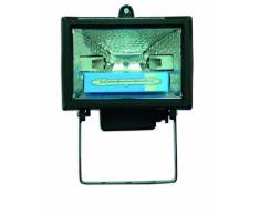 Electraline 363000 Faro Faretto Alogeno con Barra di Fissaggio 120W/150W Luce Calda, Nero