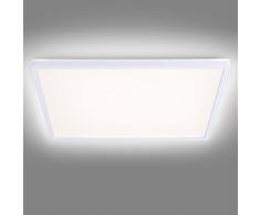 Navaris Plafoniera LED da Soffitto Quadrata - Lampadario Moderno Quadrato 42cm - Retro-illuminazione - Decorazione Illuminazione - Bianco Neutro