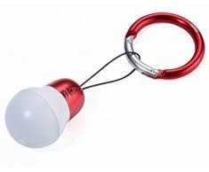 Troika Bag Light TOR22/RD - Torcia tascabile a LED (luce bianca) - Portachiavi - ON/OFF tirando la lampada - Moschettone - Originale