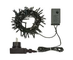 XMASKING Catena Luminosa 5 m, 100 LED Bianco Freddo, con Controller, luci per Albero di Natale, Decorazioni, luci Natalizie