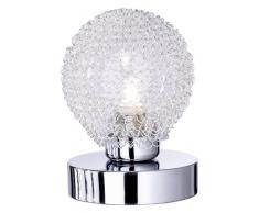 Reality R59321106 Wire Lampada Tavolo, 1xG9, 28 W Alogena, Cromo/Trasparente chiaro, 13.5 cm