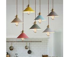 Ruanpu Vintage Plafoniera Lampadario a sospensione Lampadario in metallo giallo per casa Loft soggiorno Bar Ristoranti Caffetteria Club Decorazione