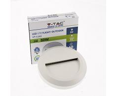 Faretto LED Segnapasso Rotondo Bianco 2W, da Esterno