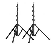 TARION Lampada Treppiede Alluminio Luce Treppiede Luce Treppiede Carico 8 kg per Studio Fotografia allaperto Luce ad Anello Luce Flash con Borsa, Altezza Max. 180 cm