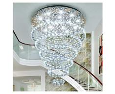 XUMI Luce di Soffitto, Lampada Rotonda Living Room Lamp Hotel Lobby Chandeliers Pendente di Cristallo Lamp Restaurant Lampadari A Soffitto LED Dimming (Color : 50CM*60CM)