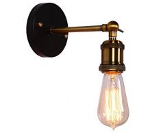 Coquimbo Lampade da parete retro Industriale Vintage Applique da parete a luce Regolabile E27 Base per casa, bar, ristoranti, caffè, club decorazione (senza lampadina)