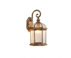 TWTCC Applique da Parete Interni Lampada da esterno impermeabile tradizionale E27 Bronzo Finish Rustico Esterno di Parete Applique Fixture Glass Shade Giarrage Lantern Lampada da parete retrò in metal