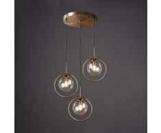 DLGGO Sferica Soggiorno Lampada da soffitto decorazioni Paese sfera di stile Lampadario in vetro rivestimento delloro moderna Industrial Design elegante lampada a sospensione Kitchen Island Bar Penda