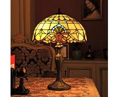 Gweat Lampada da 16 pollici barocco europeo tiffany lampada da tavolo Bedroom Lampada da comodino