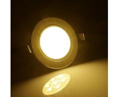 32X Faretti da incasso LED,Auralum® Set Faretti LED spot da incasso 7 W luce LED a risparmio energetico durata 25.000 ore con alette bianca calda alta luminosita Faretto ad Incasso in alluminio