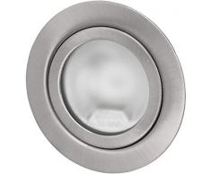 Spot da incasso Superslim G4 12V - full metal satinato - adatto per box anni '60 - con cover in vetro opaco - installazione Ø 60mm - profondità 21mm