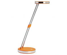 Maul MAULpuck A, lampada da tavolo a LED ad alta luminosità , con luce bianca naturale e braccio telescopico estraibile in metallo, Metallo Plastica, orange, 13 x 13 x 37 cm, metallo;plastica