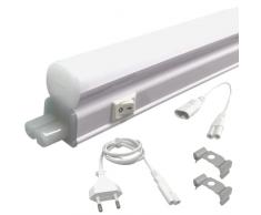 PATABIT Plafoniera Led A Soffitto 220v | Lampada A Forma Di Barra Led Neon Slim A Parete | Lampada Sottopensile Led Cucina, Officina, Garage (Reglette 8W, Luce calda 3000k)