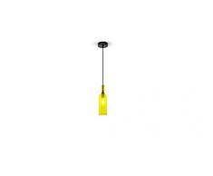 Original Lampada LED da soffitto a forma di bottiglia in vetro. giallo