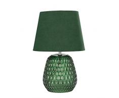 Pauleen Crystal Velours 48157 Paralume Velluto Lampada da Tavolo Max. 40W E14 Verde 230V Vetro/Tessuto