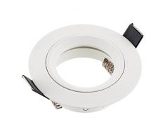 Sebson, faretto da incasso bianco/incasso (LED/alogeno), 1 pezzo, alluminio