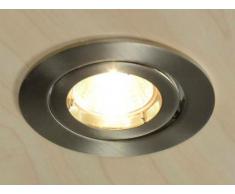 aniba Mali Design ABLAI0148-2 - Faretto spot alogeno da incasso, nichel spazzolato, colore: Argento