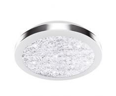 Eglo Arezzo 2 Lampada da soffitto Integriert, Color Nichel Opaco, 28 x 28 x 5.5 cm