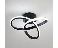 Plafoniera LED, 20W Black Clover LED Lampada da Soffitto in Alluminio 220V Luce Bianca 6500K Adatta per Studio Camera da Letto Soggiorno [Classe Efficienza Energetica E]