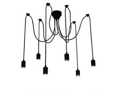 Lixada - Lampadario a sospensione regolabile 6 Luci