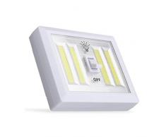 TOOGOO 1 pz COB interruttore della lampada da parete a LED a batteria Garage Gabinetto armadio lampada di emergenza di campeggio Night Lights