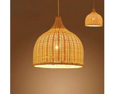 Lampade A Sospensione Da Giardino Vintage Lampade A Sospensione Tessute A Mano in Bambù Naturale E Rattan Design Lampadario Regolabile in Altezza E27 Ristorante Sala Da Tè Da Letto Soggiorno Per Caffè