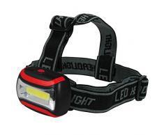 Valex 1152241 Lampada Frontale Led Head [Classe di efficienza energetica A], Lampada da Testa con 3 modalità di illuminazione, luce orientabile, 100lm, 24h autonomia