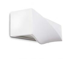 Applique da Parete Interni Design Elegante- Applique moderna bianca in Gesso Ceramica- Luce diffusa ideale come lampada da muro camera da letto
