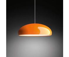 E27 LED lampada a sospensione design minimalista moderna sala da pranzo cucina bar cafe salotto ufficio camera da letto lampadario rotonda metallo faretti decorazione arte illuminazione 45cm arancione