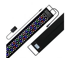NIKEEYEN Illuminazione LED per Acquario con Staffe Estensibili, Luce Acquario a Spettro Completo Impermeabile per Acquario di 75-105cm, 40W 2365lm