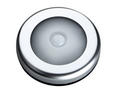 Luce Sensor, Sensore Movimento Luce, Lampada da Parete con Striscia Magnetica Stick-on, 3 Modalità, Luce Notturna per Armadio,Corridoio, Scala, Bagni (3 Pezzi, Bianco Caldo)