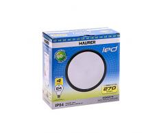 Maurer 19020310Â IP54Â rotondo LED lampada da soffitto con diametro 170Â X 73Â mm, 4Â Watt e 270Â Lumen