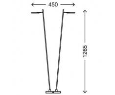 LED Lampada a stelo unoled 2 luci con 4 Livelli di Intensità