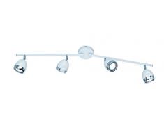 Reality Leuchten Reality R82103101 Nantes Faretto, 3xGU10, 3 W LED, Bianco, 45x8x14.5 cm GU10