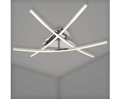 Navaris Lampadario 3 Braccia Soffitto - Lampada LED Design Moderno - Plafoniera Luci Direzionabili - Illuminazione Interni - Applique Barre Luminose