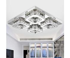 AITOCO Plafoniera in Cristallo 48W, plafoniera a LED a soffitto Lampada da soffitto Quadrata per Sala da Pranzo Cucina Camera da Letto Bagno Corridoio