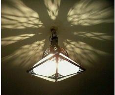 lampadario plafoniera marocchino vetro smerigliato lampada da soffitto lanterna marocchina applique L19