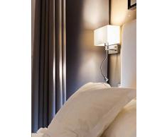 Applique Stoffa Cromo Spazz. + Led