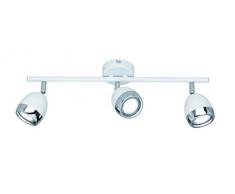Reality Leuchten Reality R82104101 Nantes Faretto, 4xGU10, 3 W LED, Bianco, 82x8x17 cm GU10