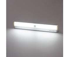 MAXAH® 2 unità Luce LED Luce wireless a 16 LED portatile abbiamo,lampada a LED, ricaricabile tramite cavo USB fornisce, il sensore di movimento per Armadio, per corridoio, per scale etc. Con Striscia Magnetica (ricarica via USB ) ---Aargento
