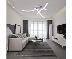 Lampada da soffitto con 3 luci a led, plafoniera moderna a led, lampada da soffitto trifase, lampade a sospensione da interno, bianco caldo bianco freddo