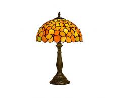HGFMY 18 Pollici Tiffany Lampada Da Tavolo, Barocco Lusso, Lampada In Vetro Colorato, Art Deco Antico Comodino, Lampada Da Scrivania Per, Camera Da Letto, Comodino
