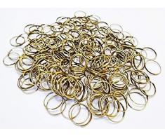 250 ottone antico finitura cromata o in rame 14 mm grandi anelli di fissaggio metallo lampadario ghirlande catene di cristalli gocce per bordatura decorazioni acchiappasole , metallo, Antique Brass