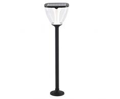 duowelly 2Pack Luci da Esterno Giardino Solari con 3 Colori,Lampada Solare Giardino Esterno,LED Luci Solari per Sentieri IP65 Impermeabile,Faretti Solari a Led da Esterno,83CM,3000K-6000K