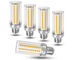 16W Lampadina LED E27, Equivalenti a 120W 150W Lampada Alogena, Luce Bianca Calda 3000K 1900LM, Edison Mais Candelabro, Alta luminosità e Risparmio Energetico Non Dimmerabile, 5 Pezzi