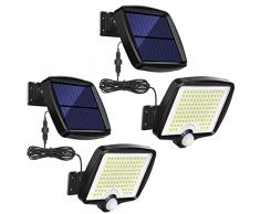 MPJ Luce Solare Led Esterno con Sensore di Movimento [118LED] Luci Solari da Esterno, IP65 Impermeabile LED Lampade Solari da Esterni con Estensore da 5M Giardino Garage [2 Pezzi ]