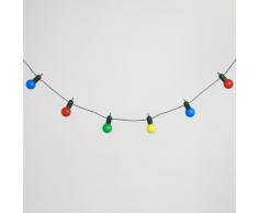 Lights4fun Catena di 20 luci LED Multicolore a Forma di Lampadina